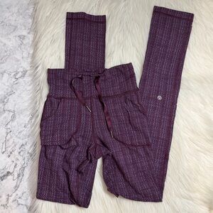 Lululemon Skinny Will Pant in Textured Ziggy Wee September Plum Size XS